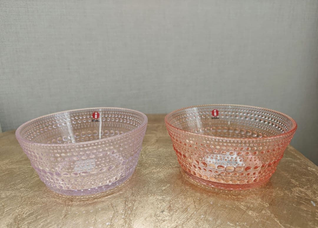 未使用✡希少 イッタラ カステヘルミ ボウル ペールピンク、サーモンピンク