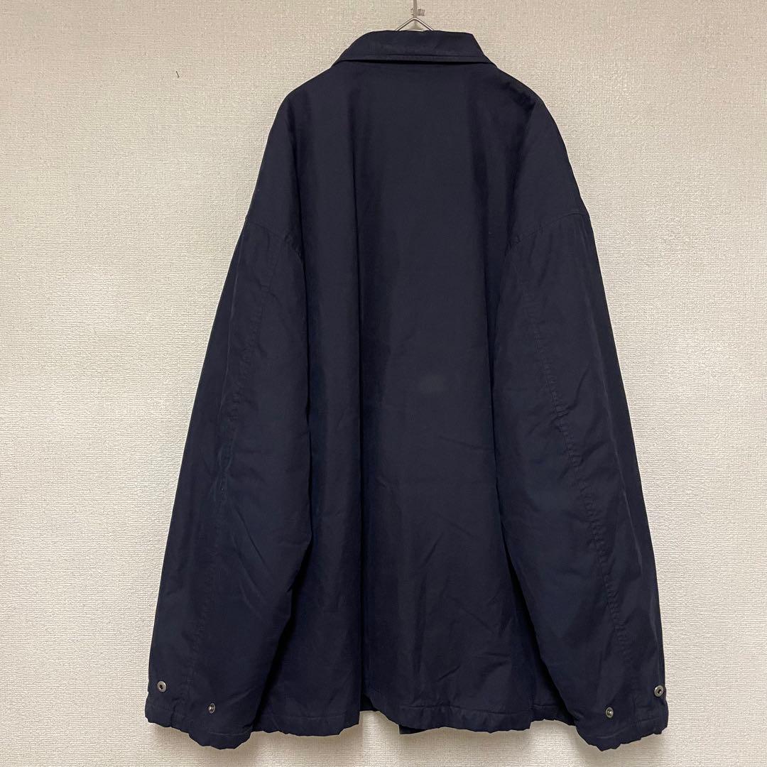 【90s】ポロラルフローレン ハンティングジャケット 中綿 裏チェック 刺繍 紺