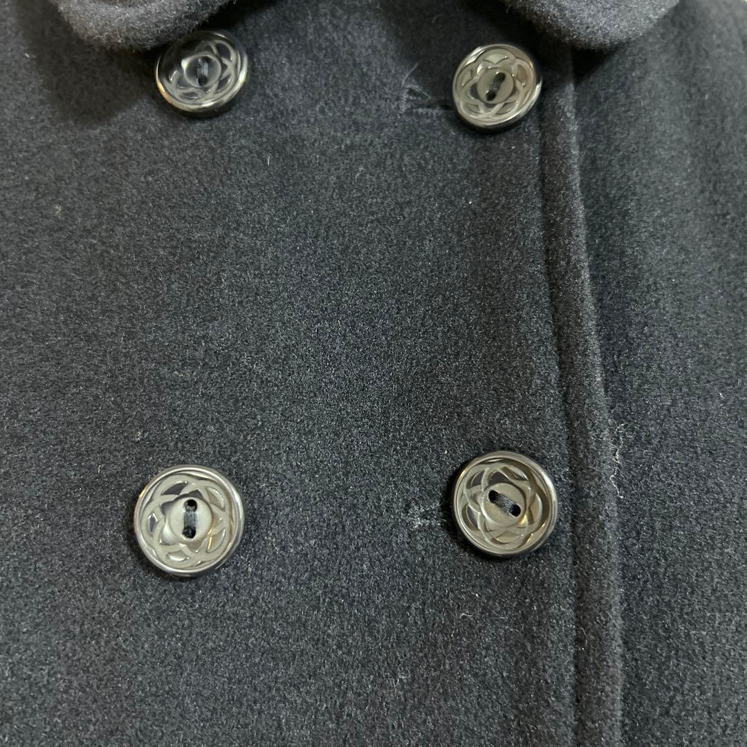 超美品　慶應中等部合格　お受験コート　濃紺　験担ぎ　フォーマル　合格グッズ　通塾