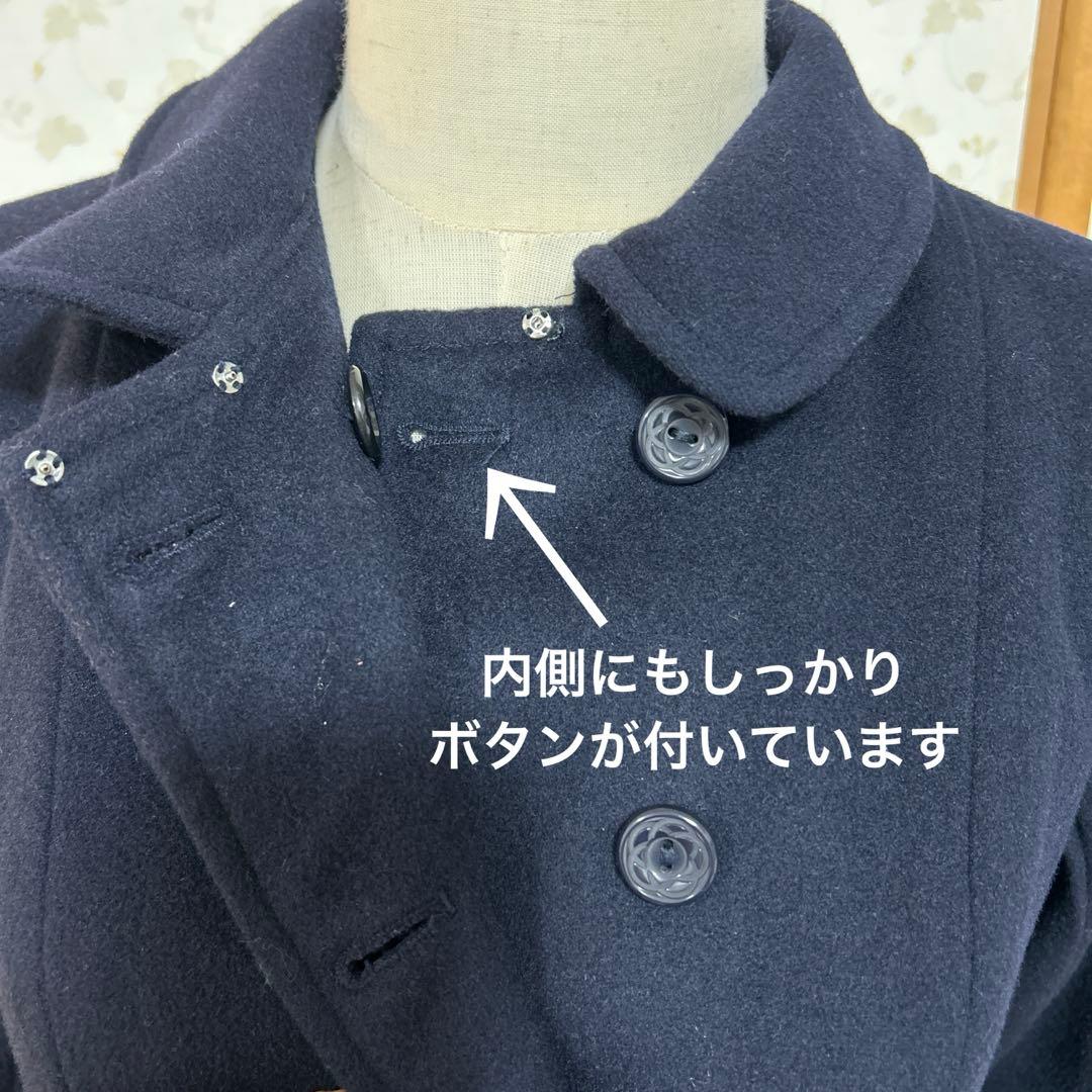 超美品　慶應中等部合格　お受験コート　濃紺　験担ぎ　フォーマル　合格グッズ　通塾