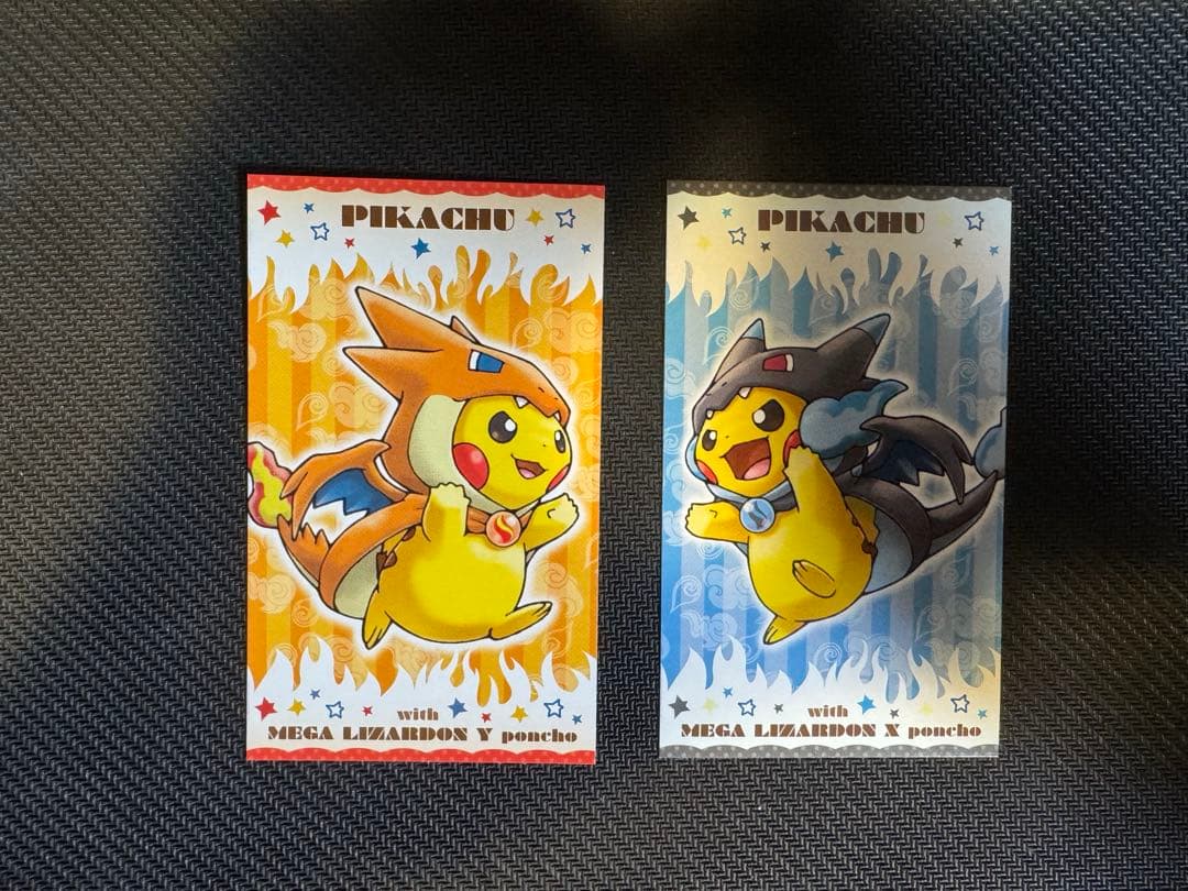 ポンチョピカチュウ名刺カード メガリザードン XメガリザードンY 2枚セット ③