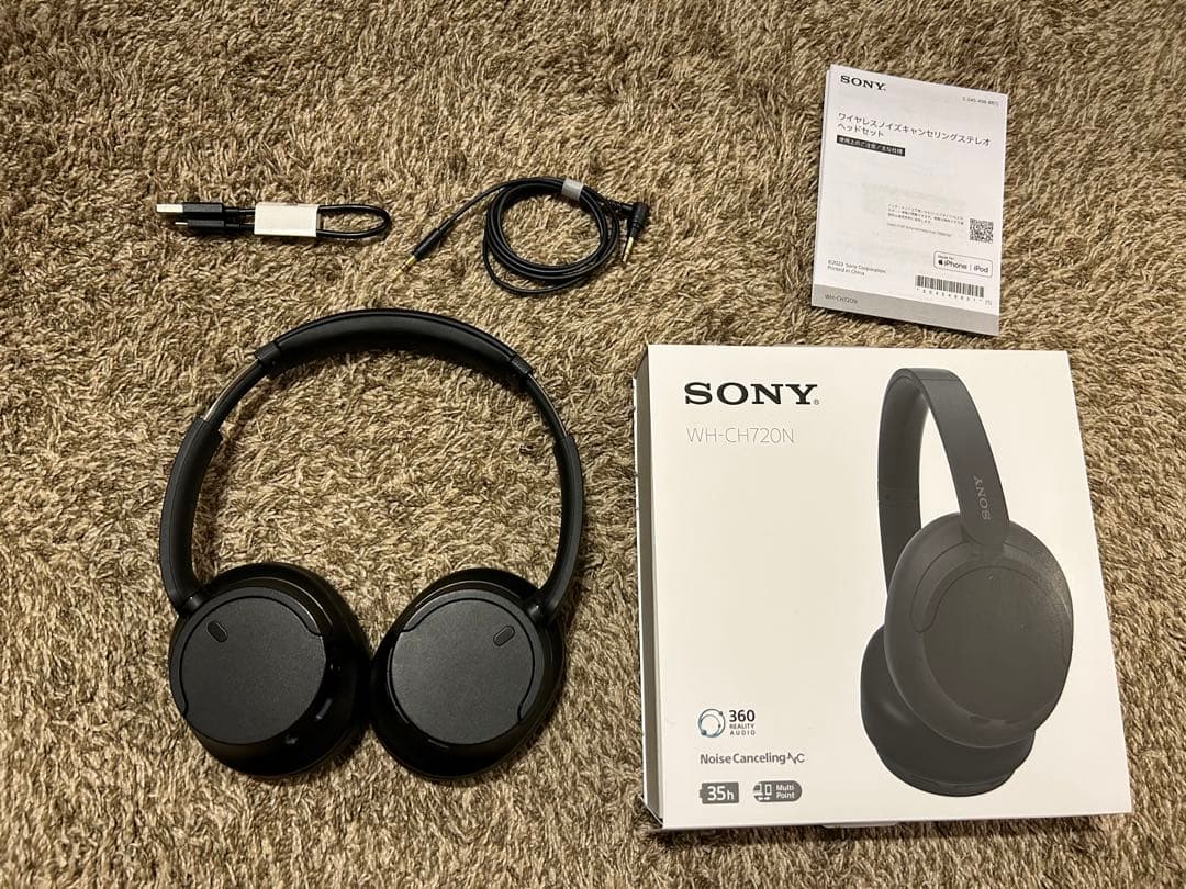 【美品】ソニー ワイヤレスノイズキャンセリングヘッドホン WH-CH720N