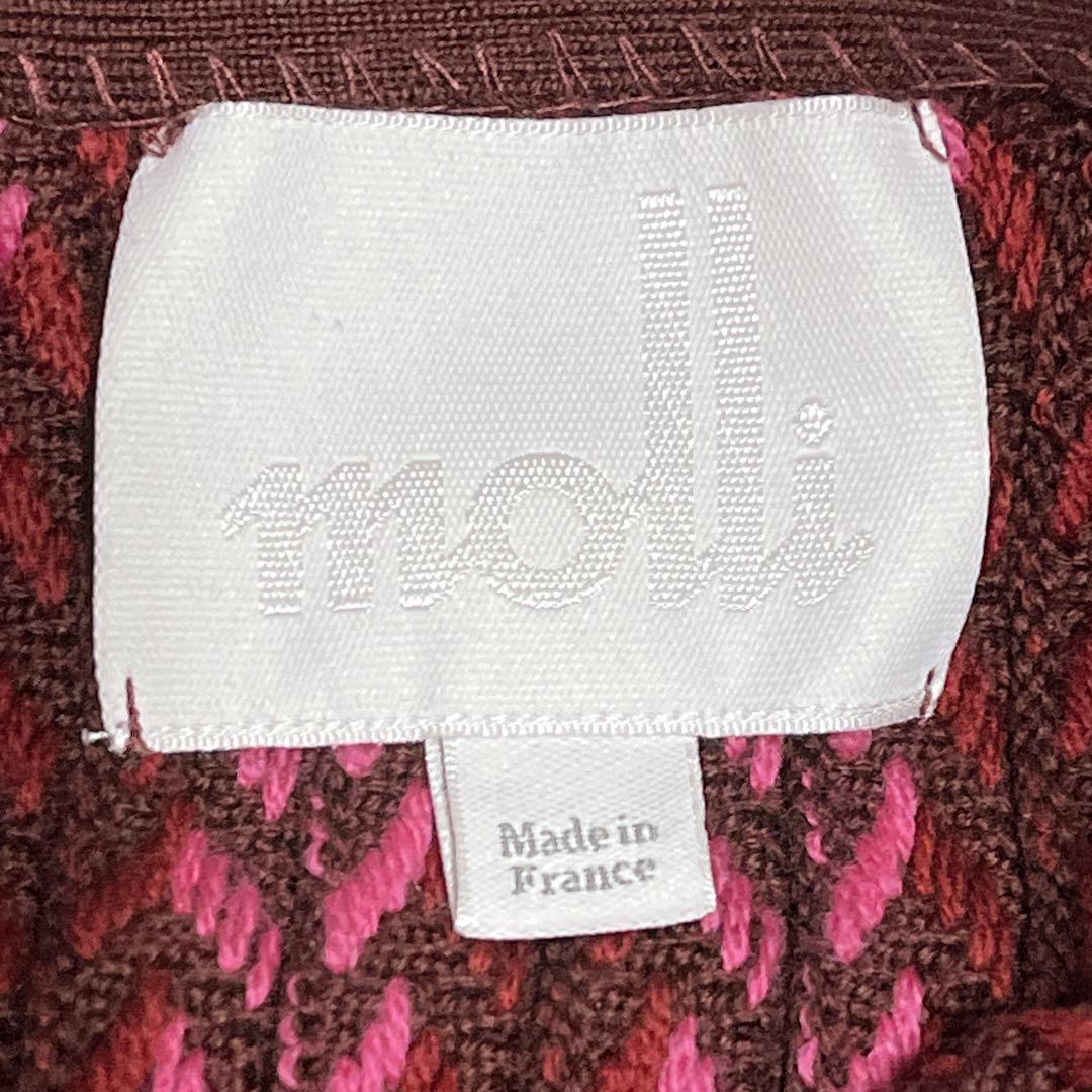【美品】molli フランス製 ウール100％ ニットスカート M エレガント