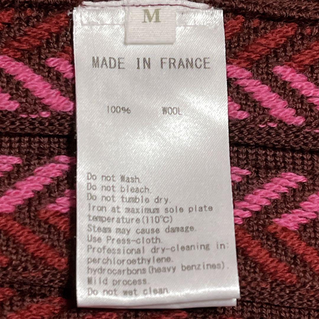 【美品】molli フランス製 ウール100％ ニットスカート M エレガント