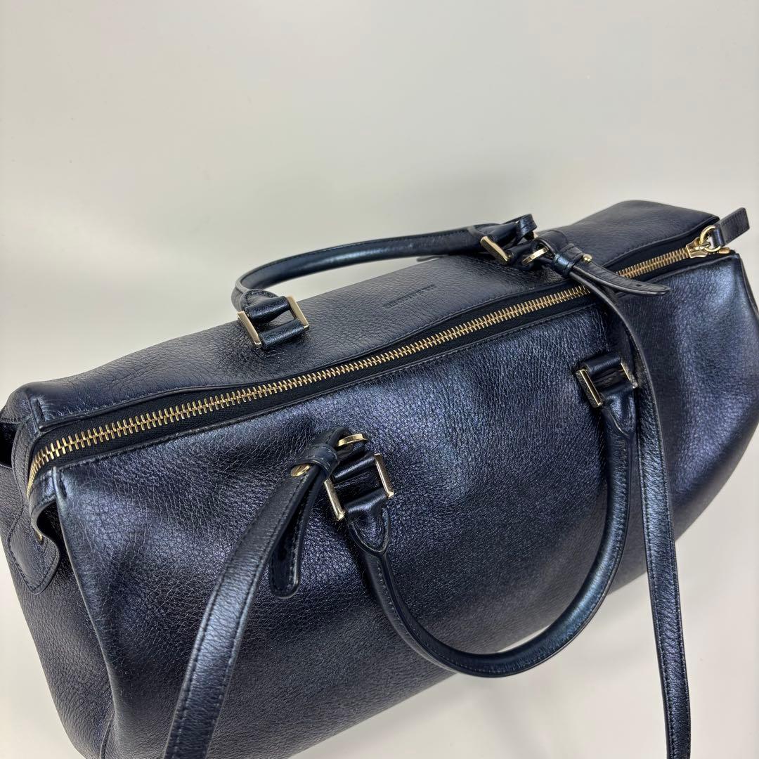 専用サンダー ハンドバッグ 2way ショルダー 3室 ブルー