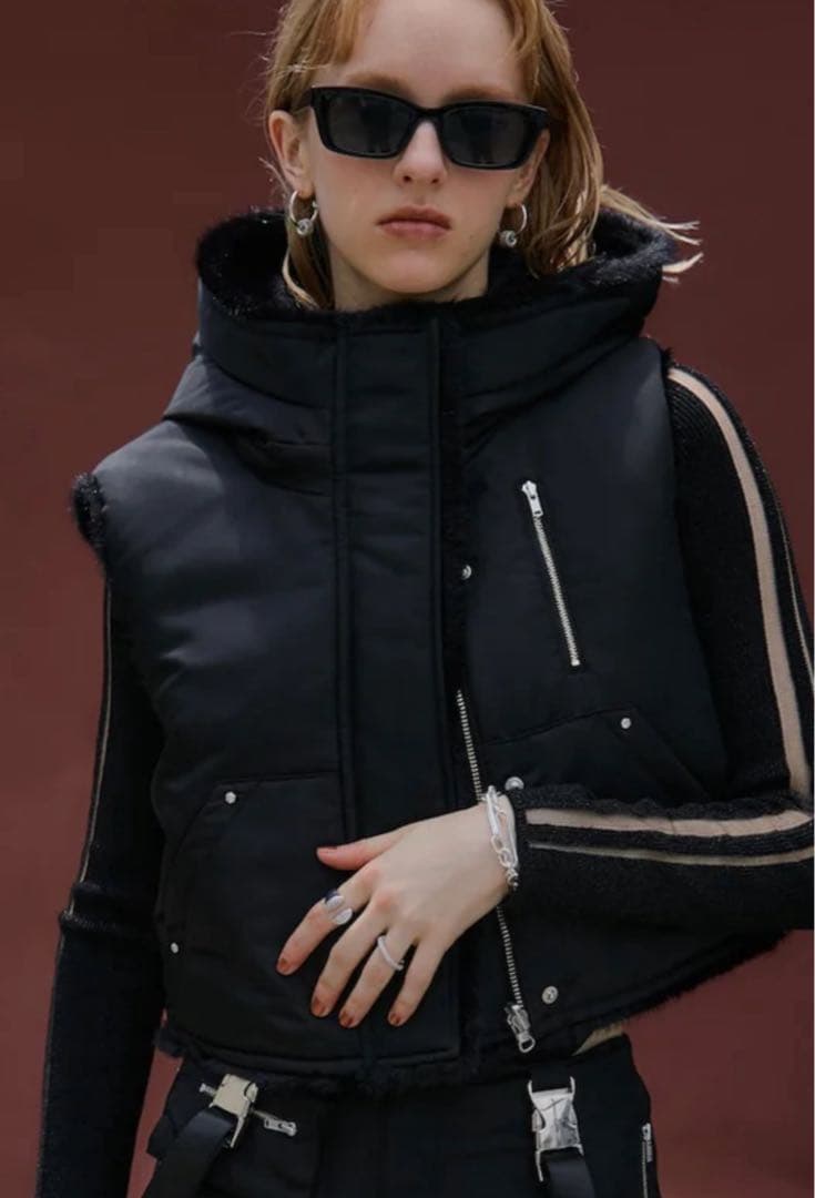 GlamLips2WAY リバーシブル ショート ベスト★NEW発売【新品】