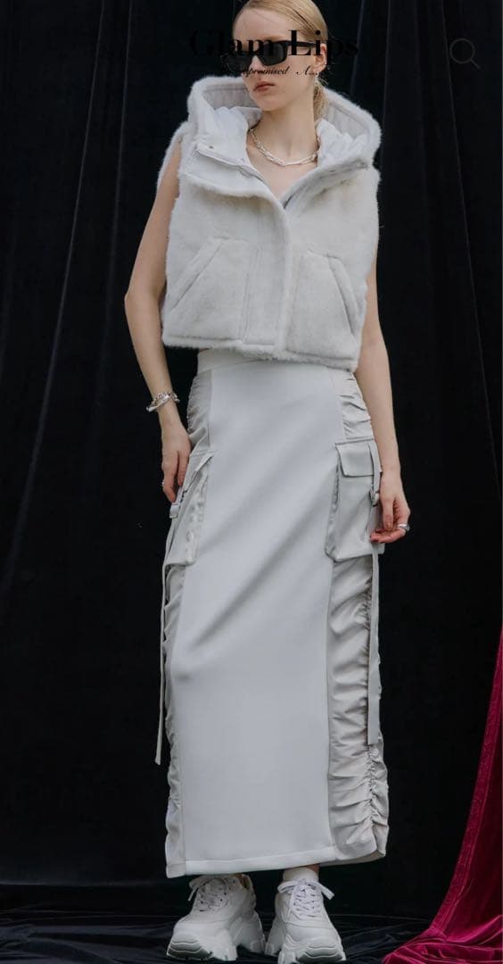 GlamLips2WAY リバーシブル ショート ベスト★NEW発売【新品】