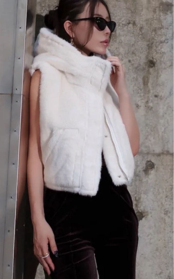 GlamLips2WAY リバーシブル ショート ベスト★NEW発売【新品】