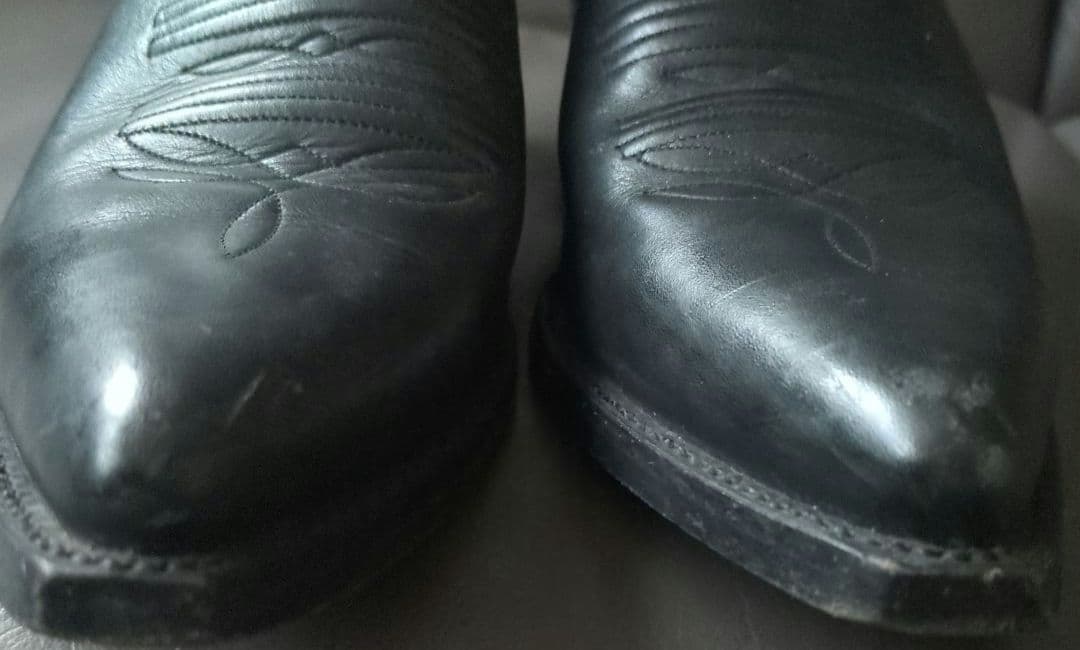 ウエスタンブーツ ブラック ポインテッドトゥ38