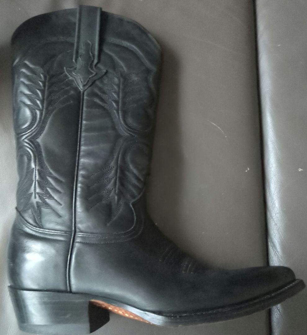 ウエスタンブーツ ブラック ポインテッドトゥ38