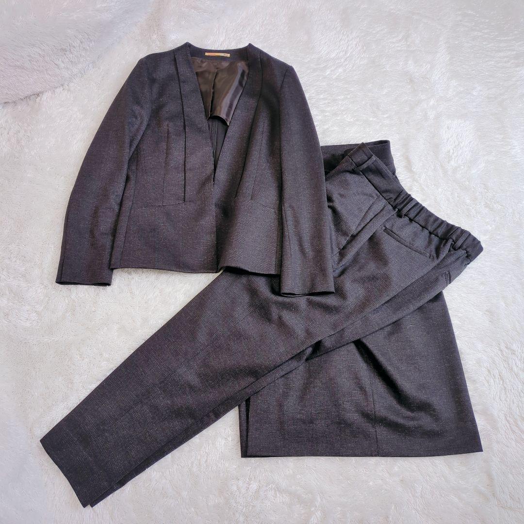 オリヒカ ライム ノーカラー パンツ スーツ 3点セット　洗える 近年モデル