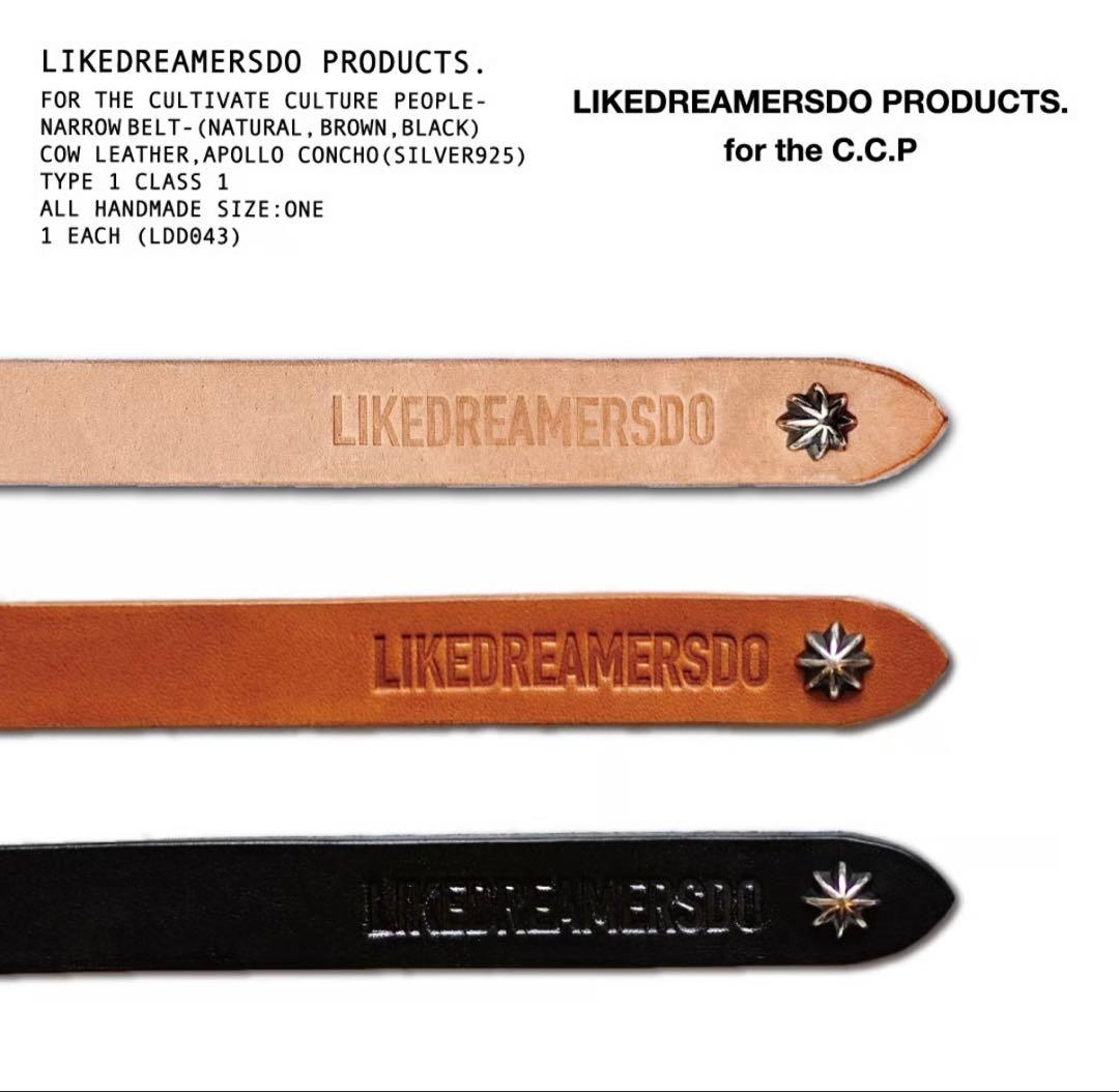 LIKEDREAMERSDO ナローベルト (ブラウン, ブラック)