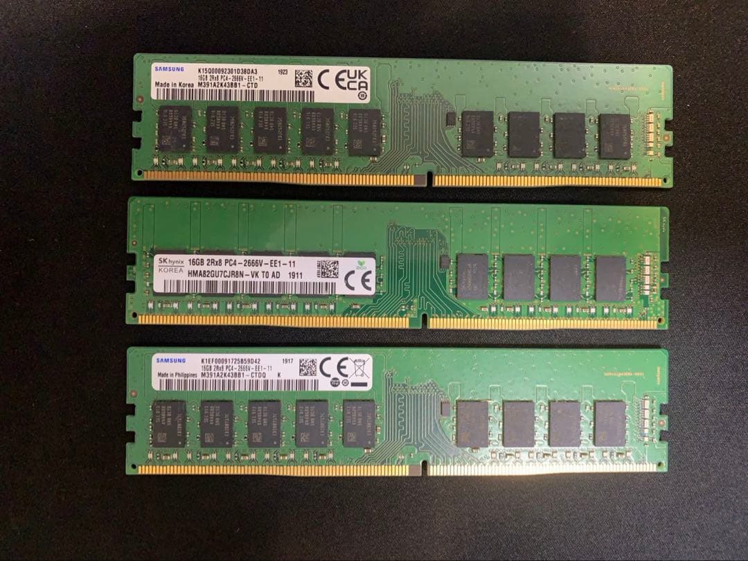 阿*部様 SAMSUNG DDR4-2400MHz 16GB (2枚)
