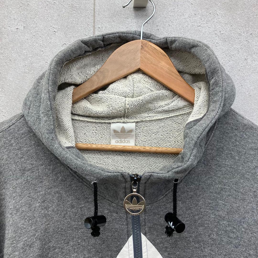 adidas ジップパーカー スウェット 80s 90s DLD L 灰