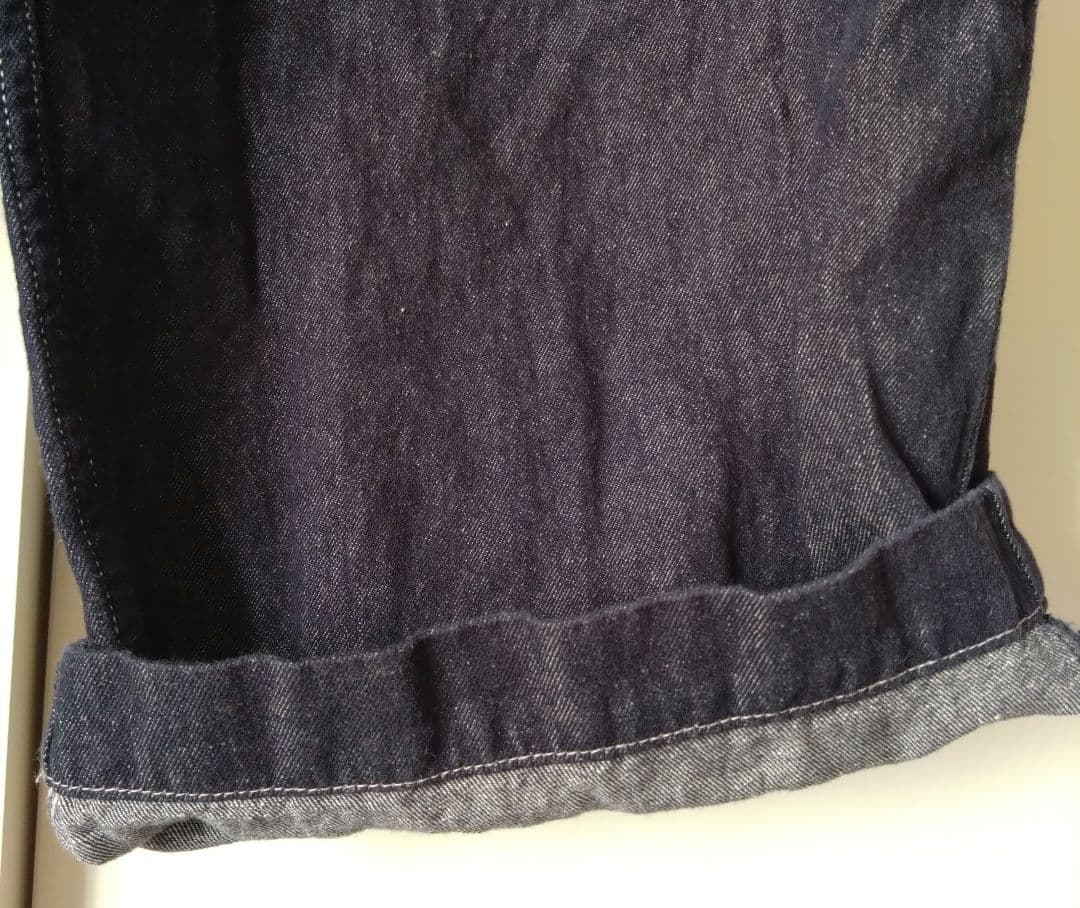 ネルすけ★yuni ユニ コットンリネン　デニムテーパードパンツ