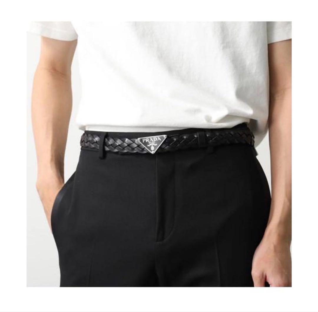 PRADA ベルト 2CS114 2A7P レザー トライアングルロゴ