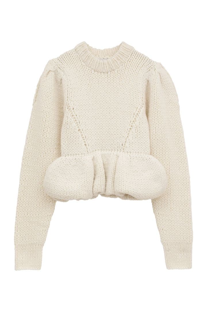 トップス CLANE PEPLUM HAND KNIT TOPS 1