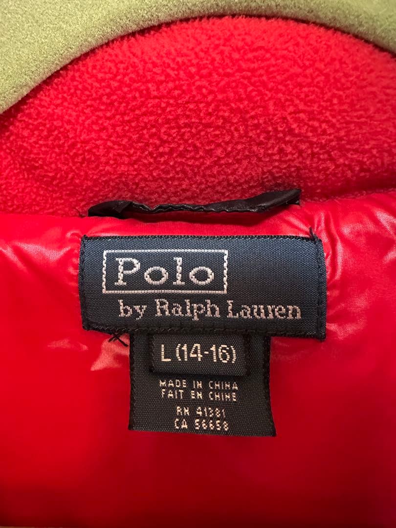 90s ポロラルフローレン　ダウンベスト　ビッグポロ