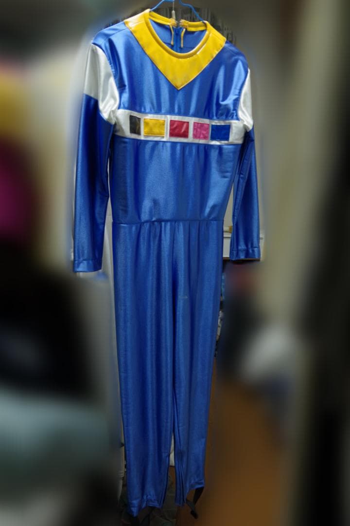 電磁戦隊メガレンジャー　メガブルー　スーツ　アトラク　レプリカマスク