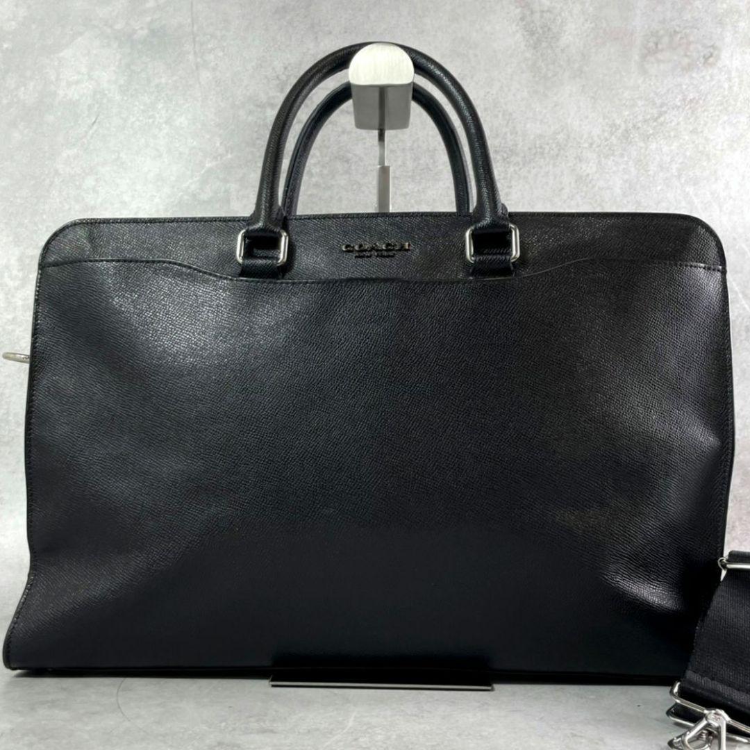 極美品 コーチ ベケット 2way ビジネスバッグ 肩掛け A4 レザー 黒