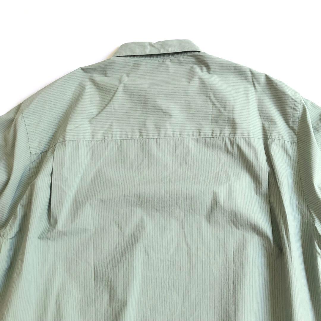 Steven Alan コンパクトヤーン ストライプ レギュラーカラー シャツ