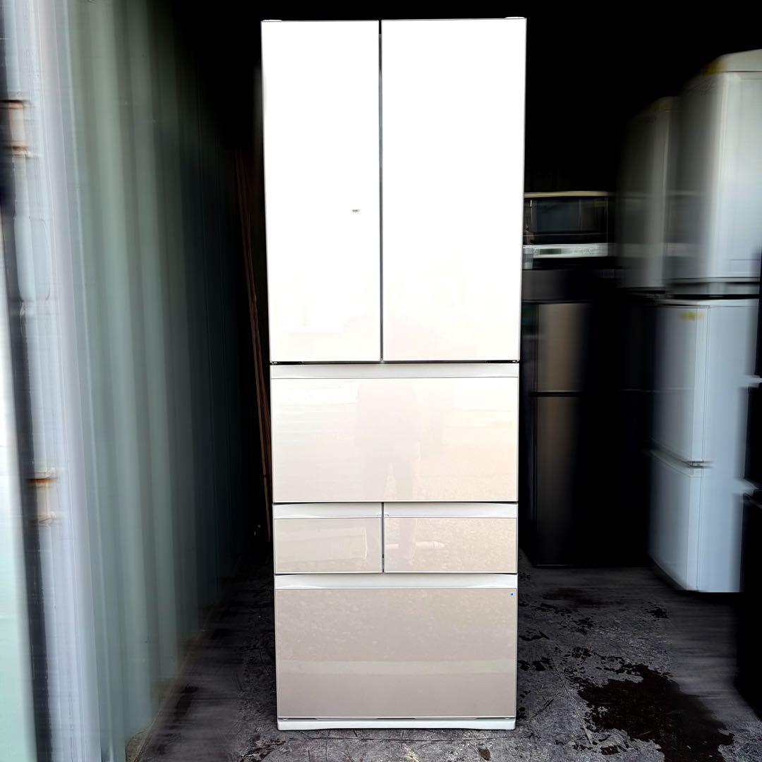 運搬取付無料！ルーセントアイボリー純正東芝マジック大容量6ドア冷蔵庫！完動超美品