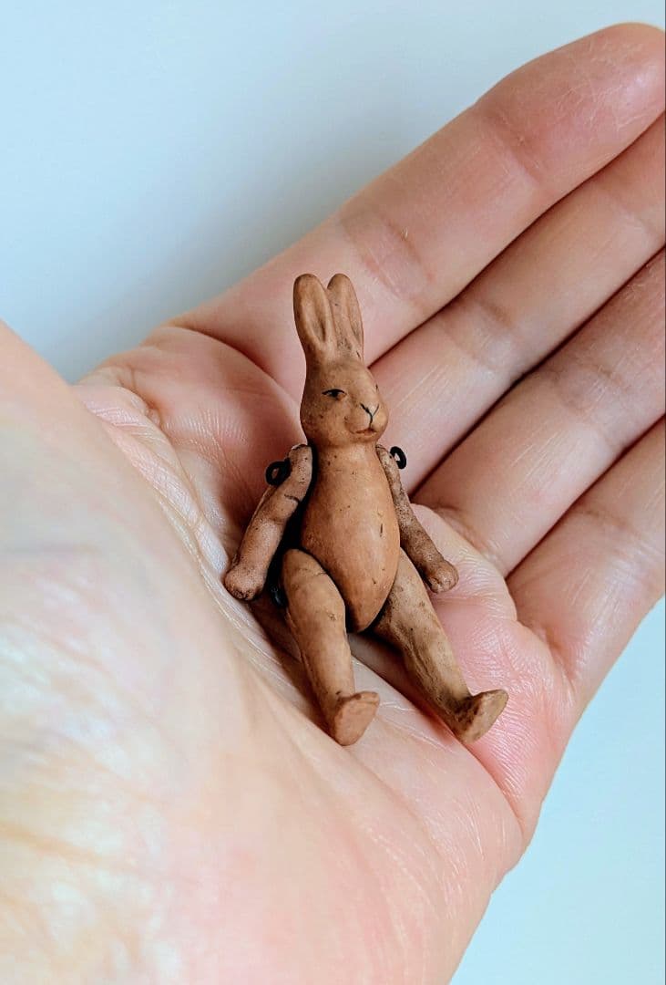 アンティーク　うさぎ　ビスク　ミニョネット　ミニチュア　ヴィンテージ