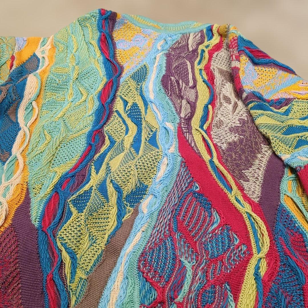 た*じ様 スペシャル！　90年代 クージー　coogi 本物　3Dニット　カーデ