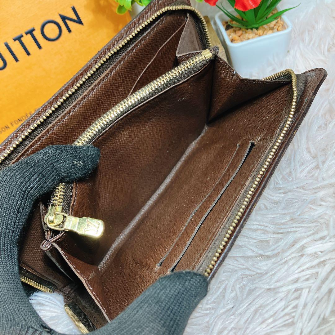 ルイヴィトン ダミエ ポルトモネ ジップ ラウンドファスナー ウォレット 長財布