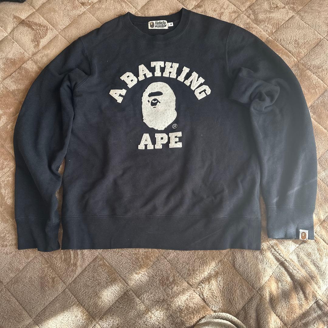 A Bathing Ape ブラック トレーナー Mサイズ