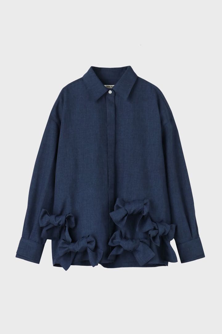 THETOE Kordela Twist Shirt ネイビー