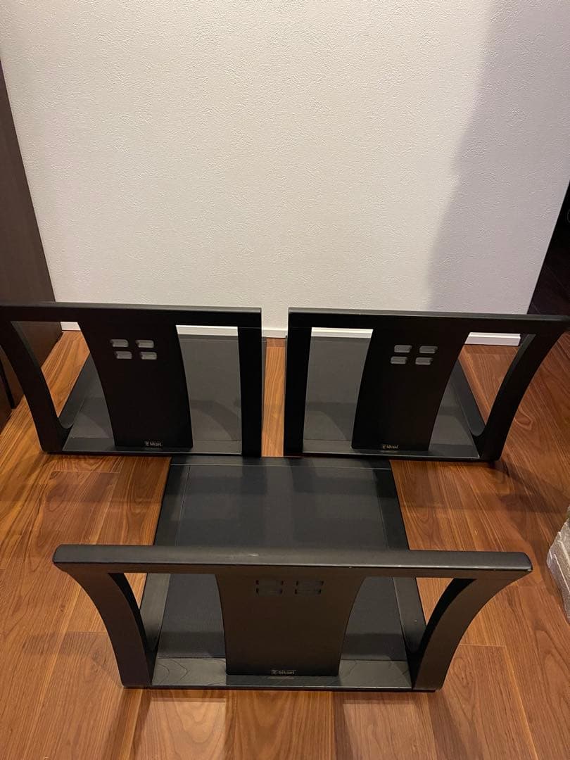 hikari 光製作所 木製座椅子 黒和モダン 旅館　和室　三脚セット