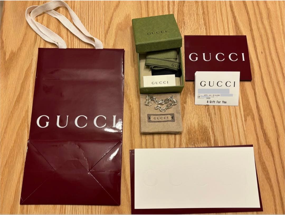 GUCCI インターロッキング　チェーン　ブレスレット　16号
