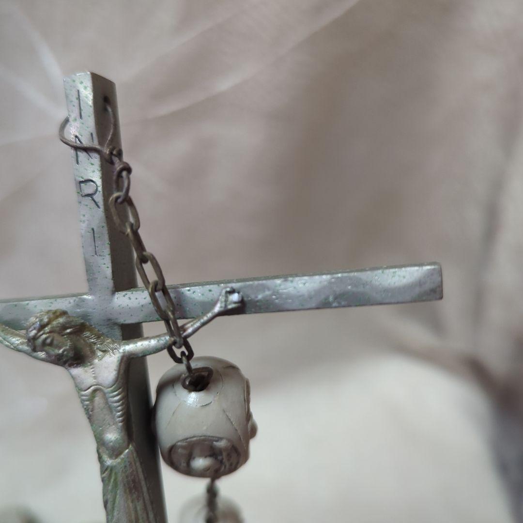 ビンテージ イタリア製 ロザリオ 長さ 160cm マリア キリスト カトリック