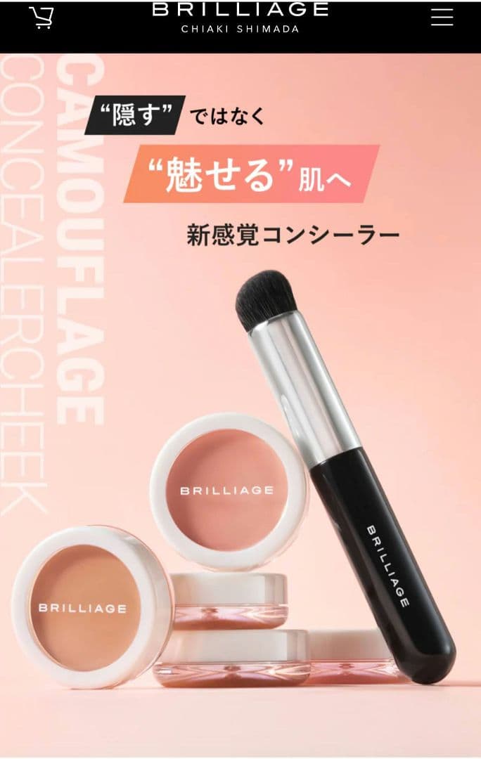 【BRILLIAGE 】カモフラージュコンシーラー2色&ワイドブラシセット