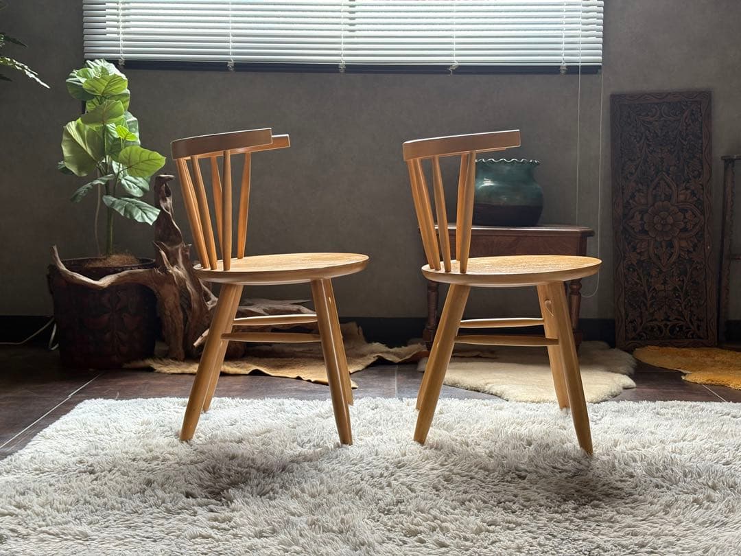 ②cherry 桜屋工業　ウィンザーチェア　アームチェア　オークレイチェア　YZ