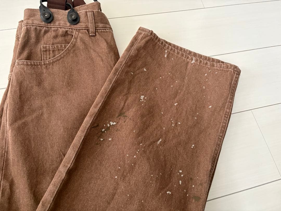 PAYDAY /ペイデイ サスペンダー付きペイント加工デニム　36