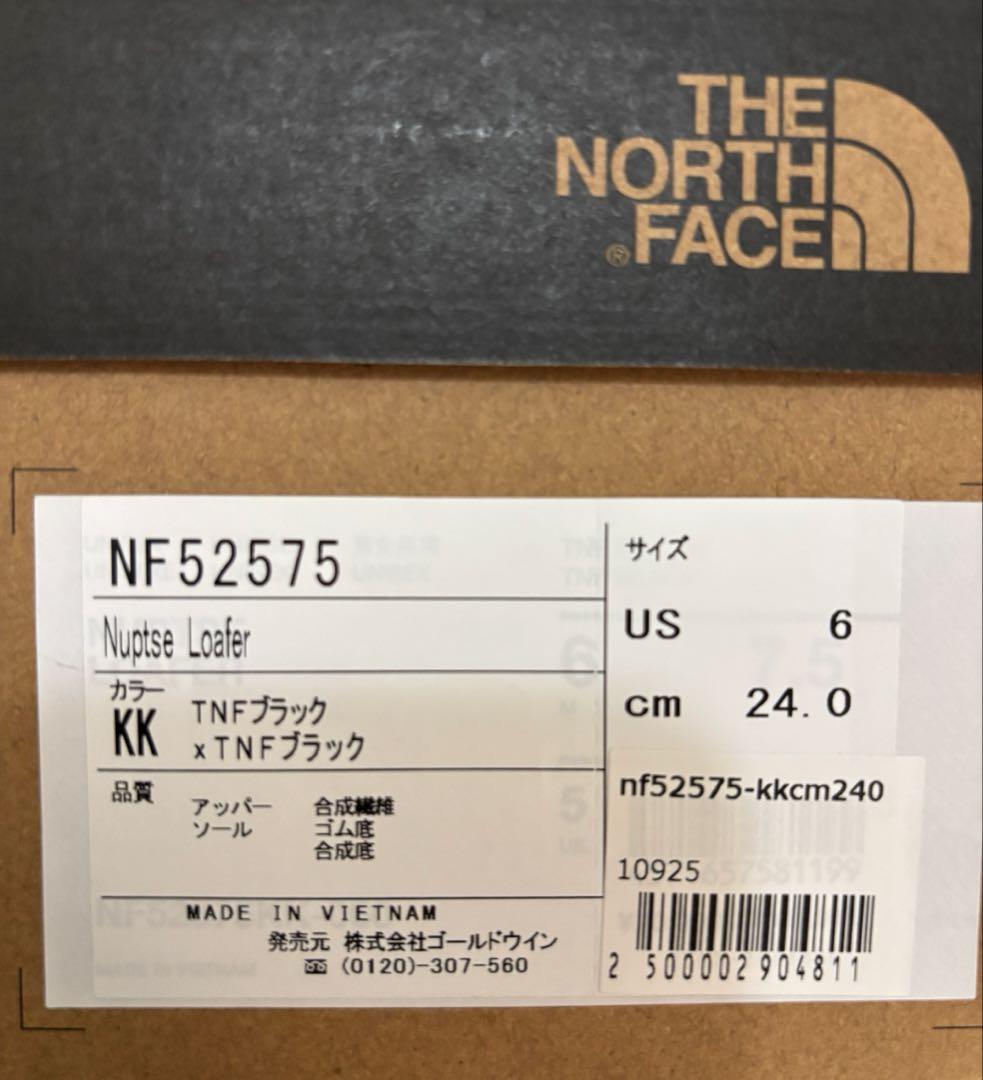 THE NORTH FACE・ヌプシローファー　２４センチ　新品タグ付　黒