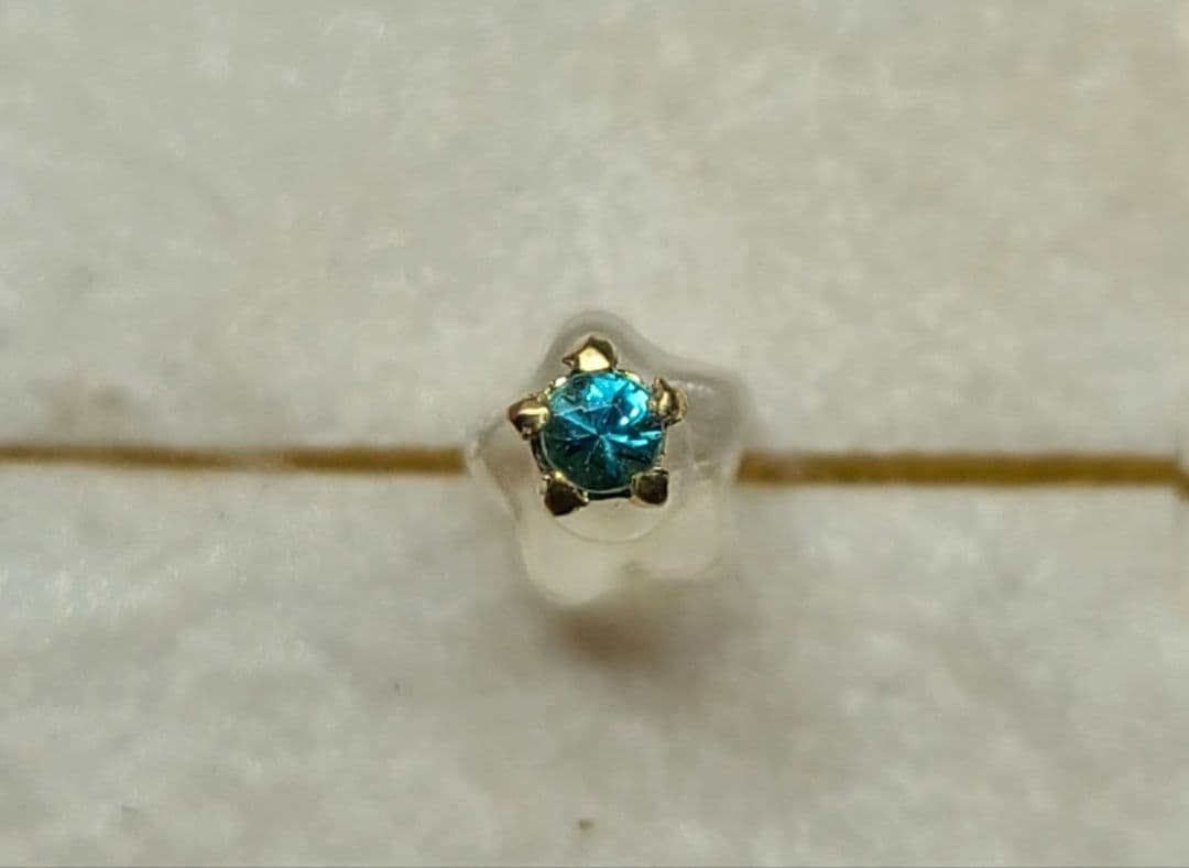 ビカビカネオンのお星さま★ブラジルバターリャパライバトルマリン18金★