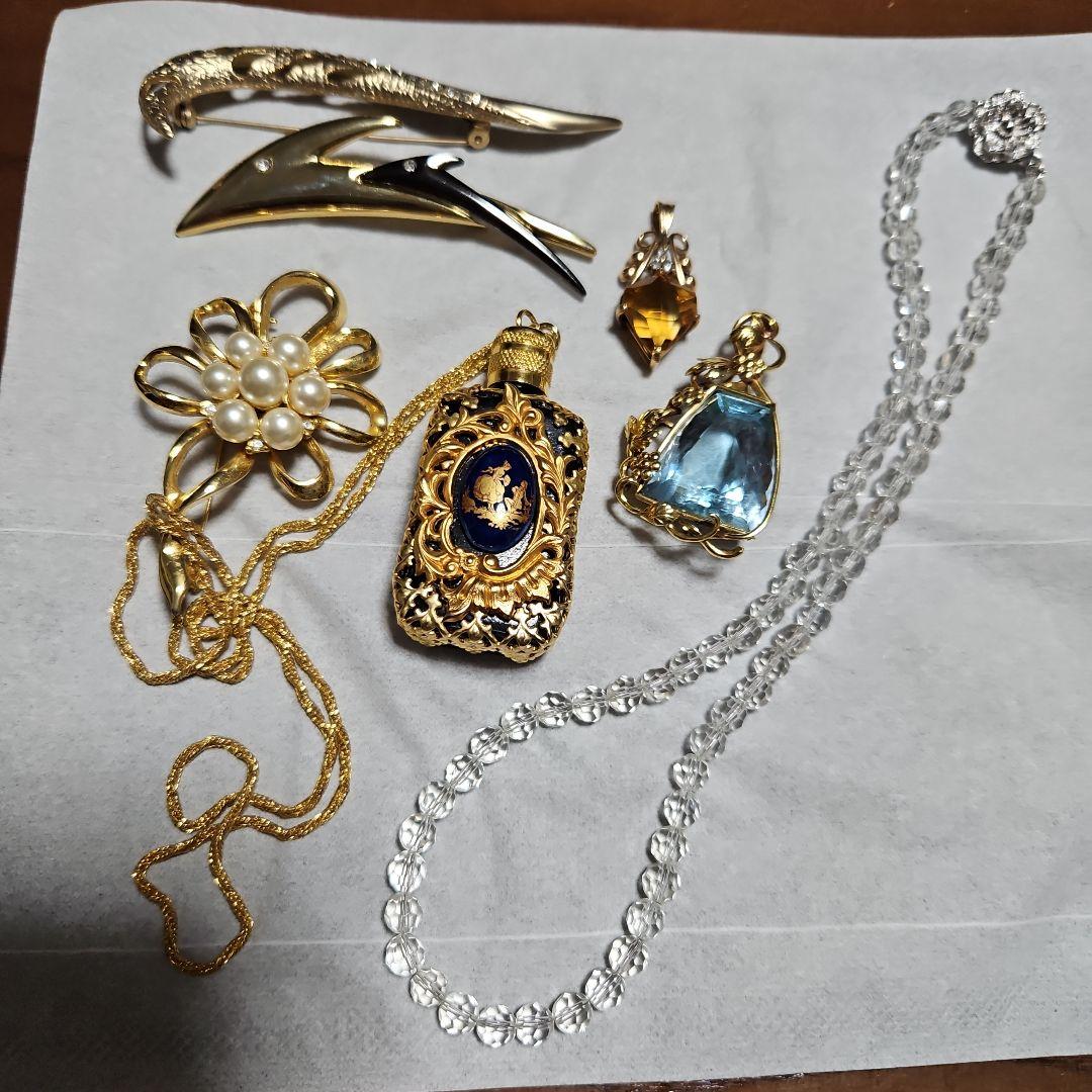 ヴィンテージ　ブローチ　トップ　ネックレス