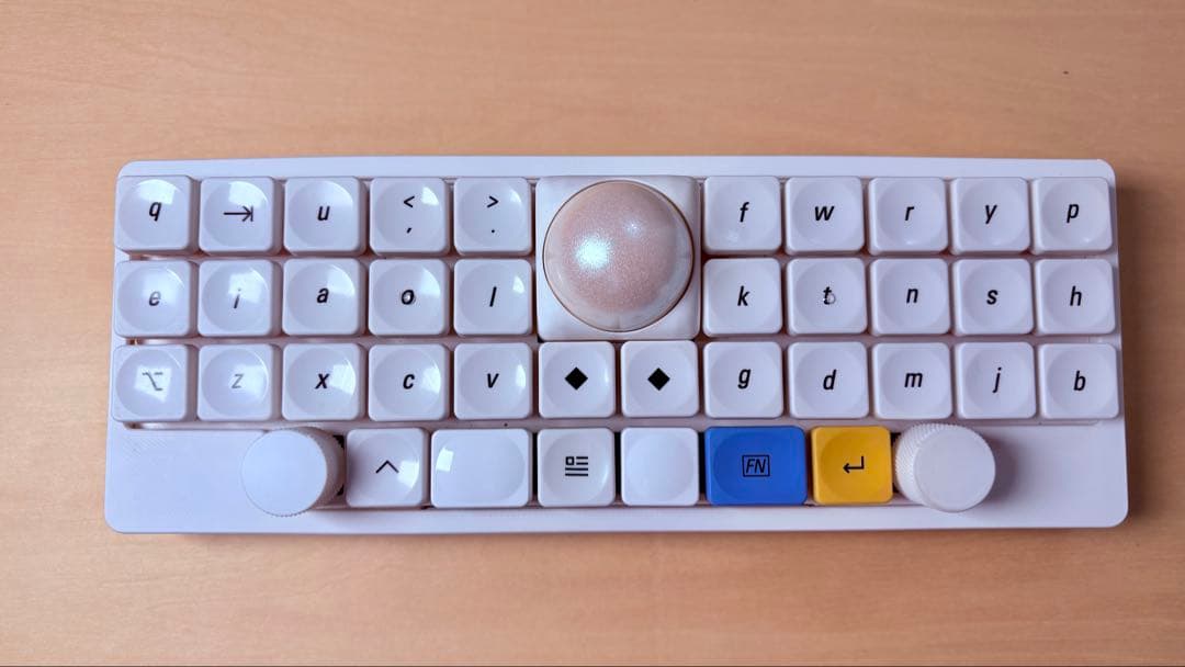 Meteorite40 トラックボール付きホワイトキーボード