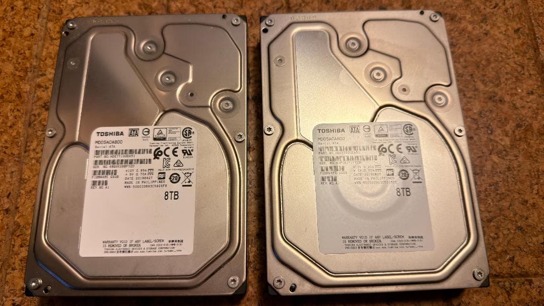 内蔵型ハードディスクドライブ Toshiba MD05ACA800 8TB HDD