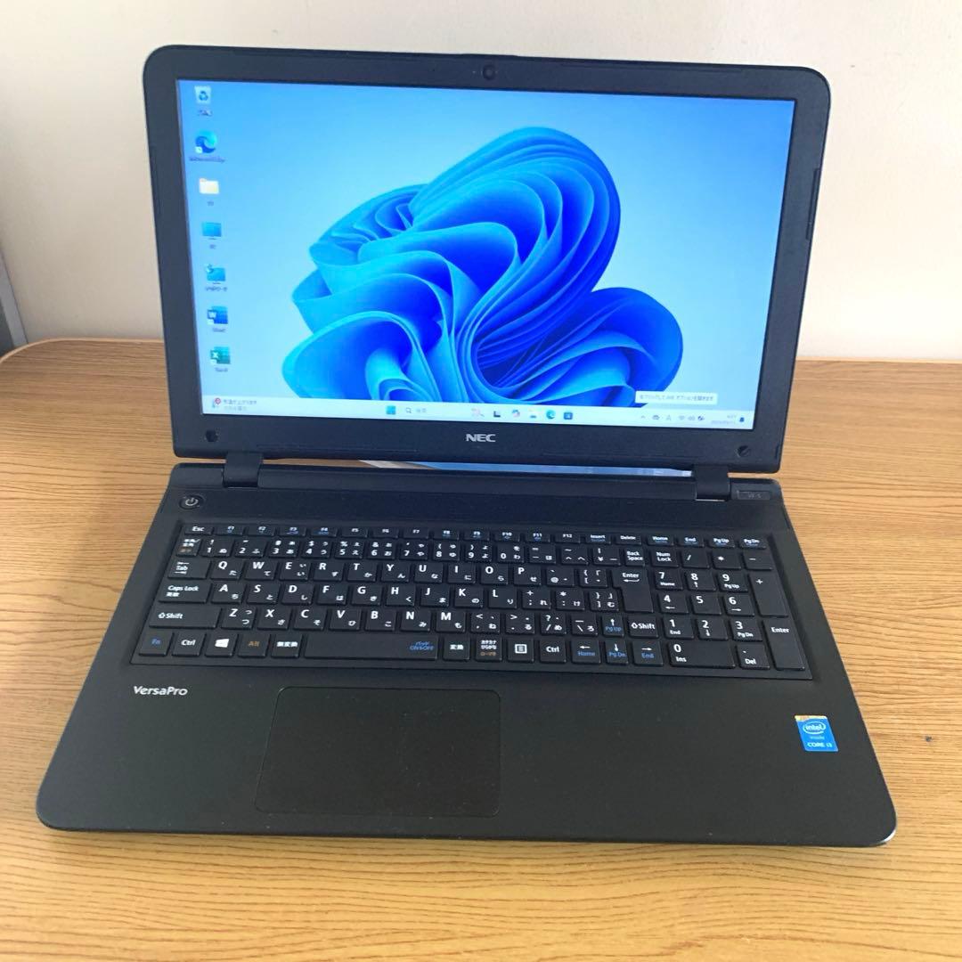 NEC ノートPC i3/8GB/SSD 120GB/office2024