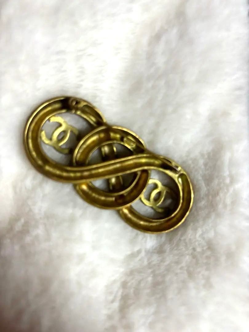 CHANEL シャネル ブローチ ダブルマーク ダブル メタル