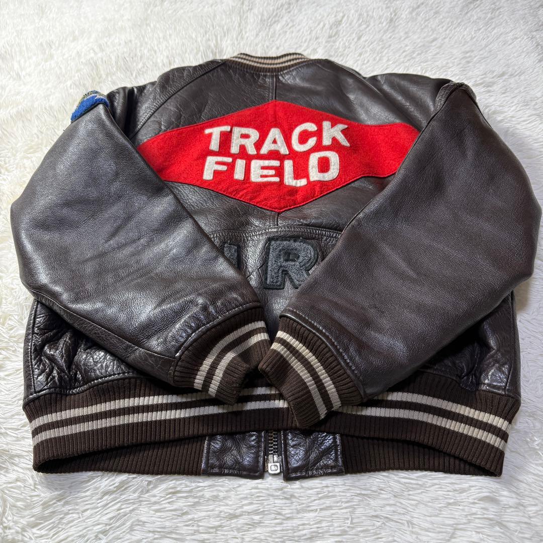 90s✨AVIREX アーチロゴ バーシティ オールレザージャケット M 短丈