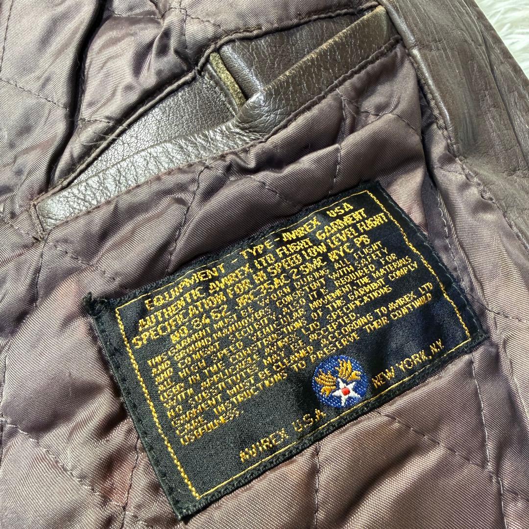 90s✨AVIREX アーチロゴ バーシティ オールレザージャケット M 短丈