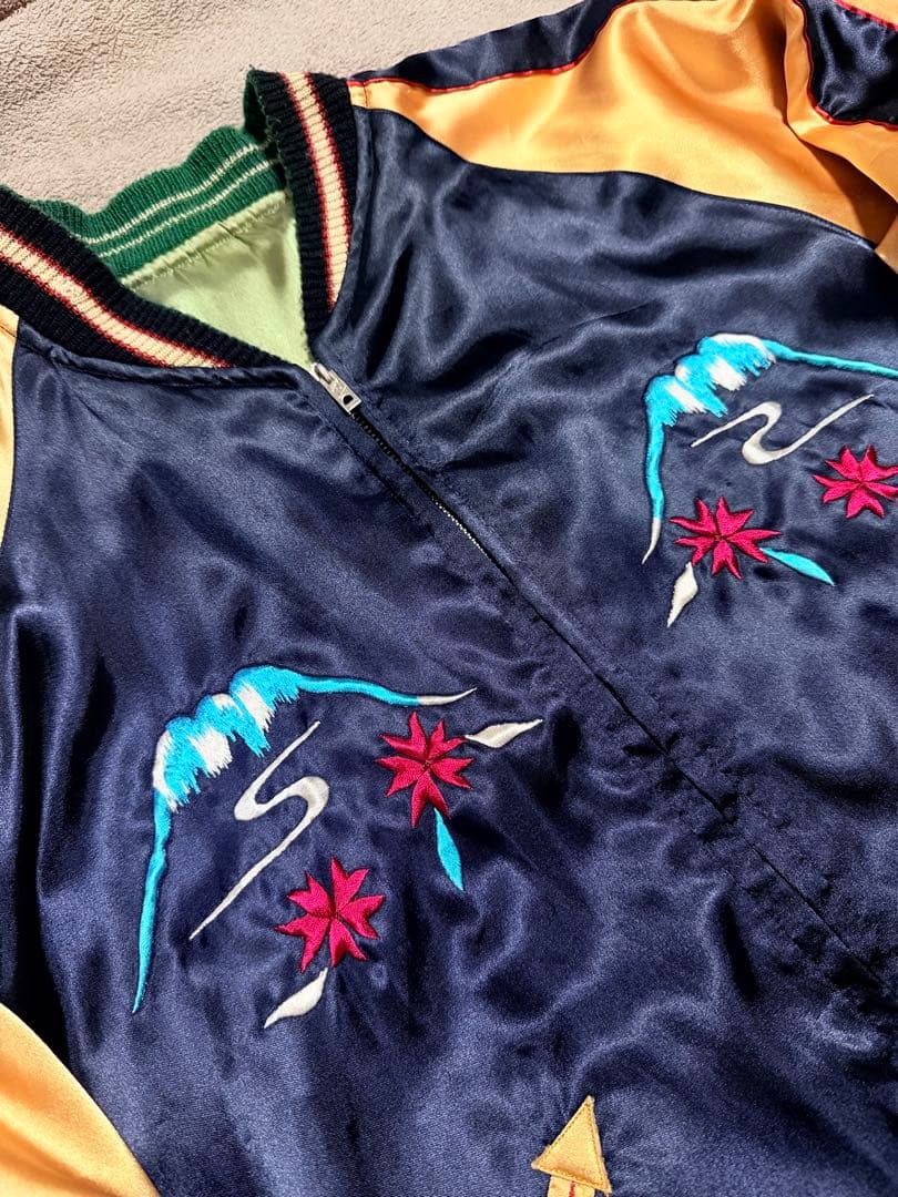 ２面用 テーラー東洋 桜 USA 日本限定 スカジャン vintage サテン