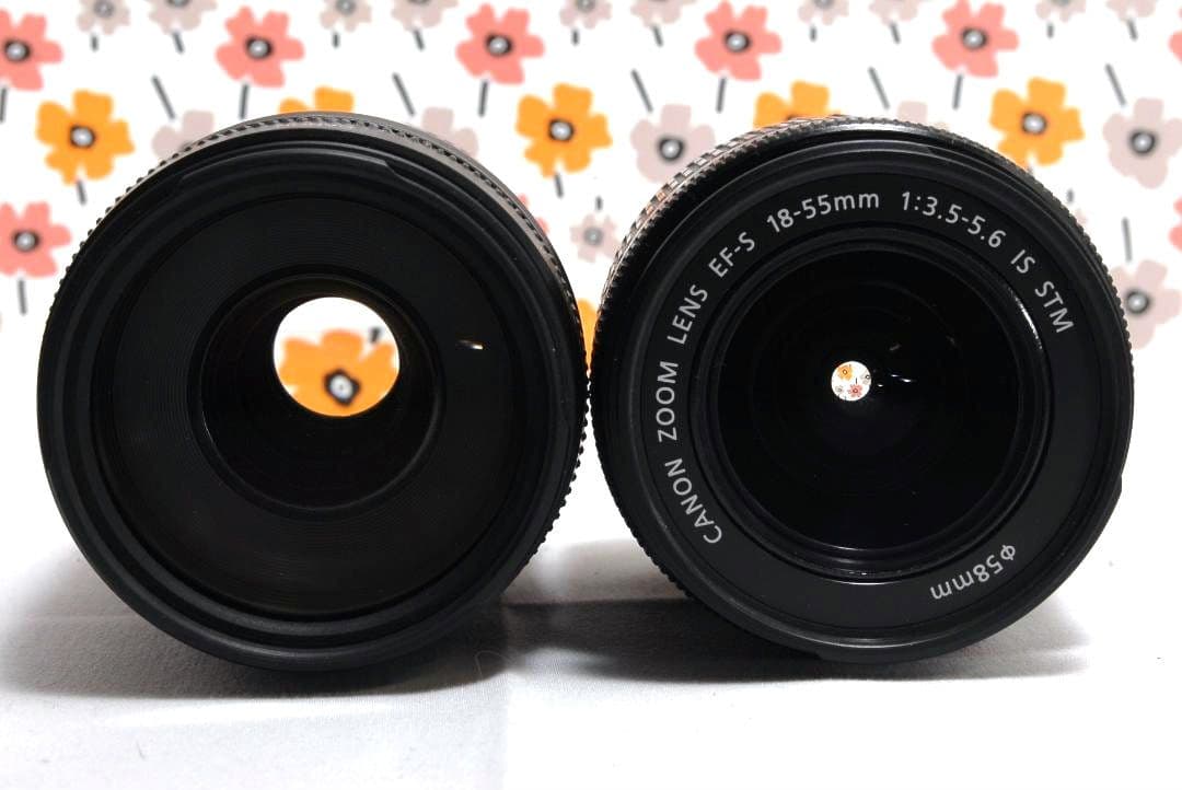 【返品保証】❤ダブルレンズ❤CANON KISS X8i❤Wi-Fi画像転送❤