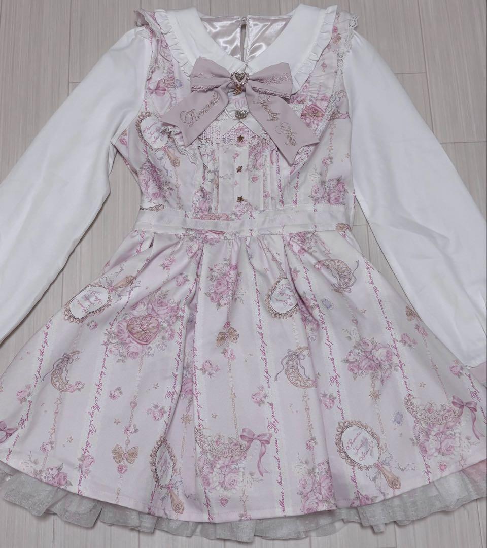 LIZLISA ジュエリー柄ワンピース ピンク