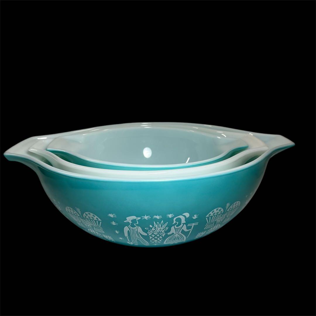 オールドパイレックス　アーミッシュ　ミキシングボウル　3点セット　美品